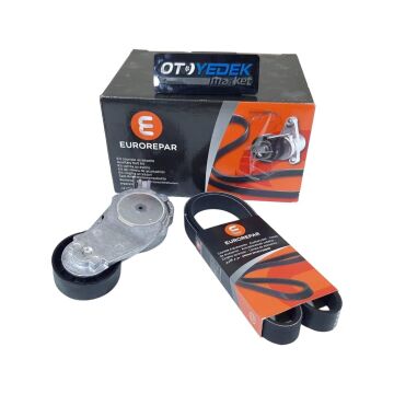 Peugeot 207 (2009-2012) 1.4 Hdi Alternatör Gergi Rulmanı ve V Kayış Kiti (Orijnal Eurorepar)