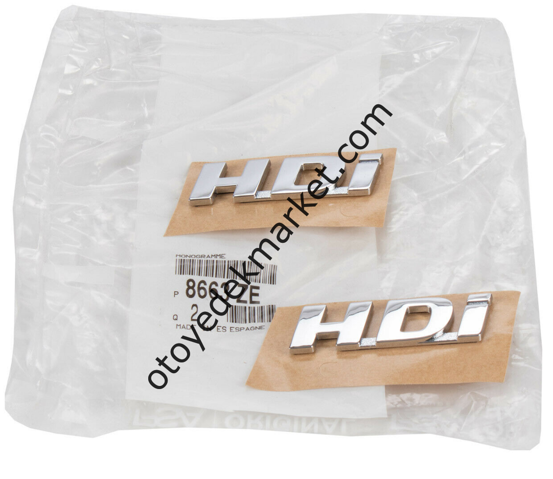 PEUGEOT 206 ARKA HDİ YAZISI (ORİJİNAL)