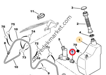 PEUGEOT PARTNER TEPEE (2008-2018) CAM SU MOTOR CONTASI (ORİJİNAL)