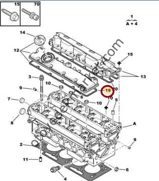 Peugeot 406 2.0 Benzinliİ Emme Üst Kapak Contası (Orijinal)