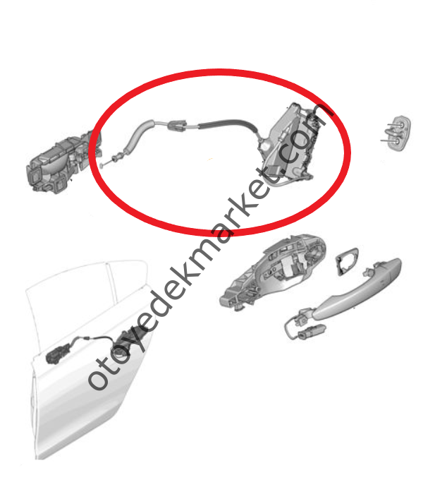 Peugeot 508 (2019-2023) Sağ Arka Kapı Kilidi (Orijinal)