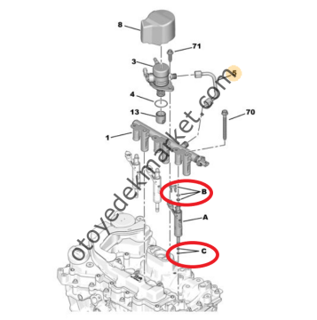 Citroen C4 (2021-2024) 1.2 Turbo Benzinli Enjektör Conta Takımı (Orijinal)