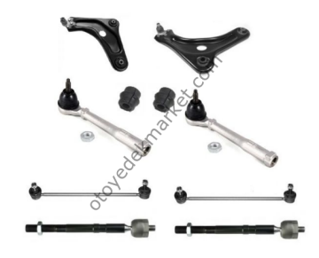 Citroen DS3 SALINCAKLI ÖN TAKIM SETİ (TEKNOROT) 2ad Salıncak 2ad z rot 2ad rotil 2ad rotbaşı 2ad rot mili 2ad viraj lastiği (TEKNOROT)