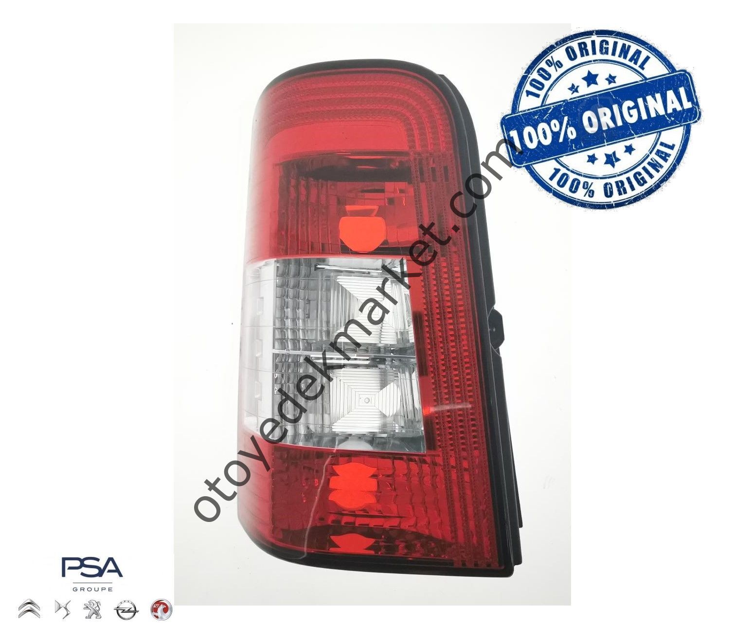 Peugeot Partner (1998-2008) Çift Kapılı Sol Stop Lambası - Duy plakası ile birlikte (Orijinal)