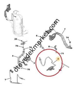 Citroen C3 Aircross (2019-2022) 1.5 Blue Hdi Oksijen Sensörü (Azot Kaptörü) Orijinal