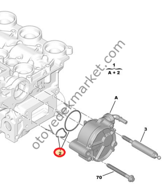 Peugeot 207 (2006-2012) 1.6 Hdi Vakum Pompası Conta Takımı (Orijinal)