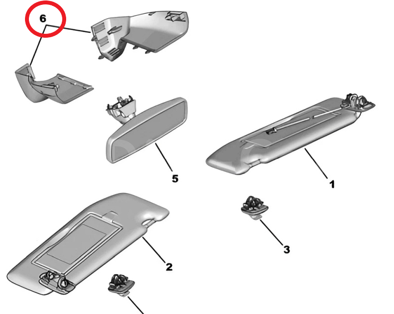DS4 (2019-2024) Dikiz Aynası Kapak Takımı Orijinal)