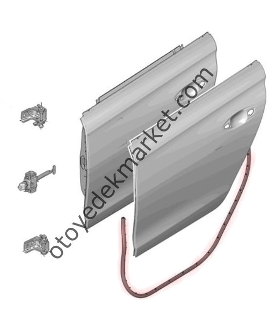 Peugeot 508 (2019-2023) Sağ Arka Kapı Lastiği (Orijinal)