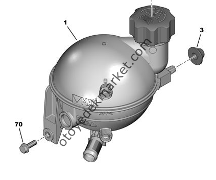 CİTROEN C4 1,6 HDI EK SU DEPOSU (Orjinal)