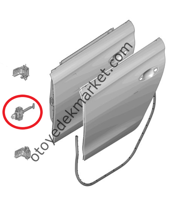 Peugeot 508 (2019-2023) Arka Kapı Gergi Demiri (Orijinal)