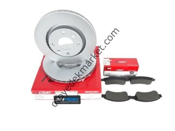 CİTROEN C-ELYSEE 1,6 DİZEL ÖN FREN BALATA TAKIMI VE ÖN FREN DİSK TAKIMI SETİ (RECOVER)