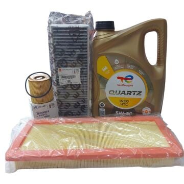 Citroen C5 Aircross (2019-2024) 1.6 PureTech Benzinli Filtre Bakım Seti +5w30 HTC Yağ (Orijinal)