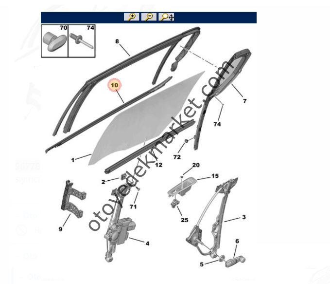 Peugeot 308 (2014-2021) Sağ Arka Cam Dış Sıyırıcı Fitili (Orijinal)