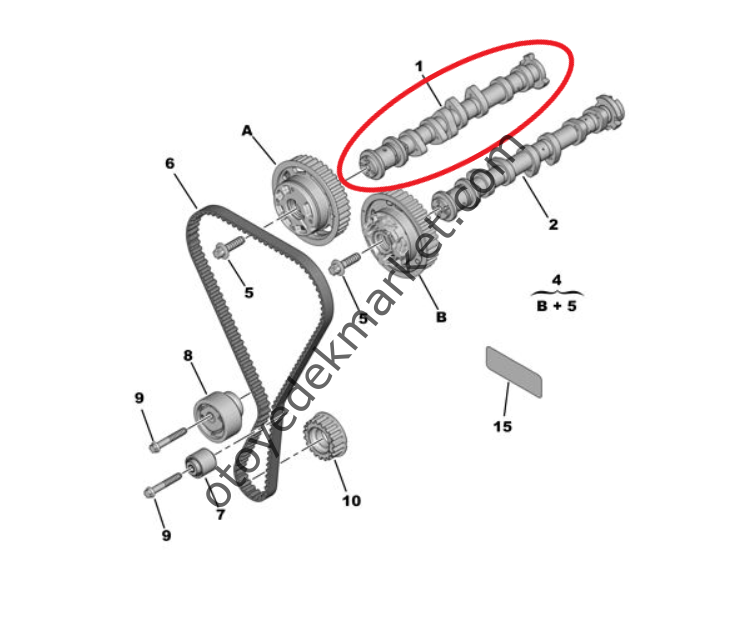 Peugeot 208 (2020-2024) 1.2 Turbo Benzinli Emme Eksantrik Mili (Orijinal)