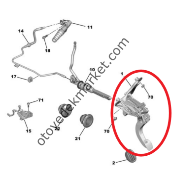Citroen C4 (2021-2024) 1.2 Benzinli Debriyaj Pedal Modülü (Orijinal)