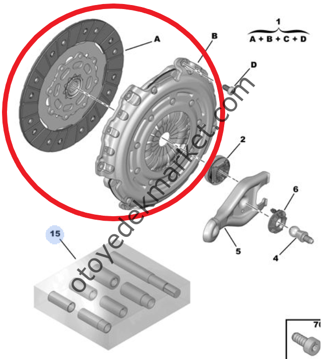 Citroen C4 (2021-2024) 1.2 Benzinli Debriyaj Seti (Orijinal)