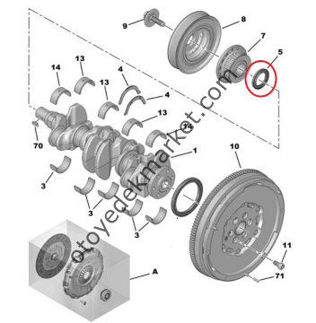 Peugeot 301 (2018-2020) 1.5 BlueHdi Krank Ön Keçesi (Elring)