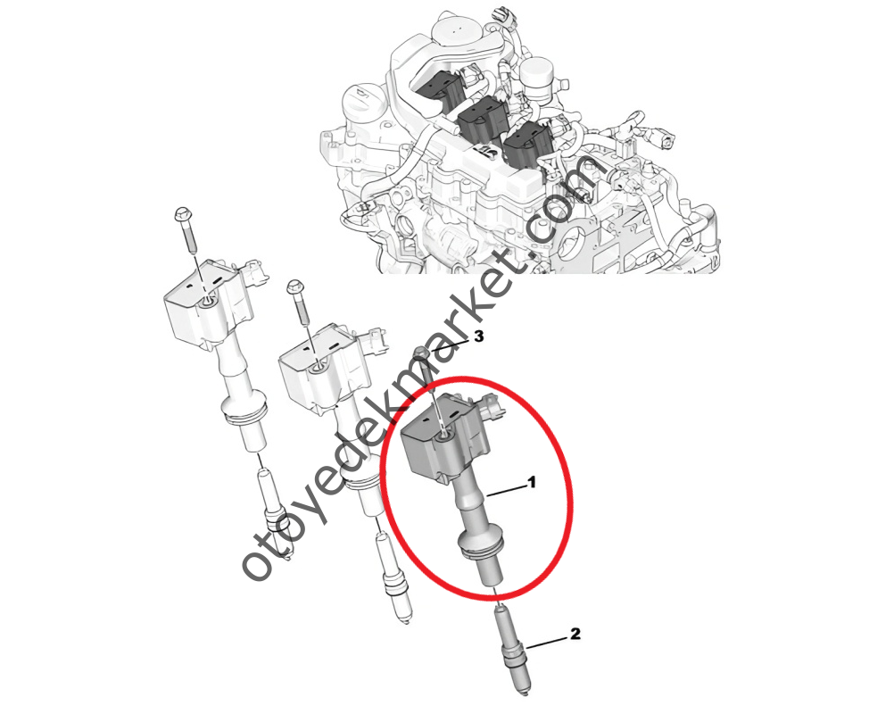 Peugeot 308 (2022-2023) 1.2 Turbo Benzinli Ateşleme Bobini (Orijinal)