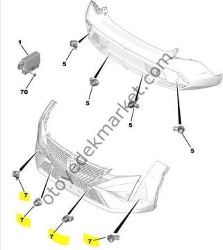 Peugeot 508 (2022-2025) Ön Park Sensörü (Orijinal)