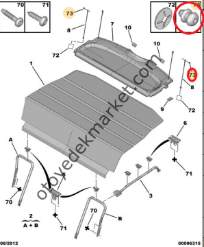 Peugeot 206 (1998-2012) Pandizot İp Tutucusu (Orijinal)