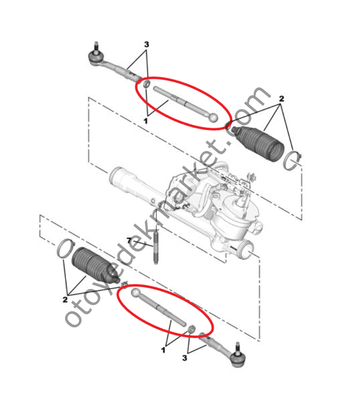 Citroen C3 Aircross (2017-2024) Rot Kolu (Orijinal)