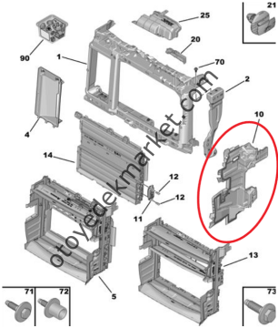 Citroen C4 X (2021-2024) Ön Tampon Sol Havalandırma Izgarası (Orijinal)
