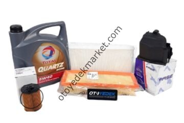 PEUGEOT 307 (2003-2009) 1,6 HDI FİLTRE SETİ 5W40 YAĞLI (İTHAL)