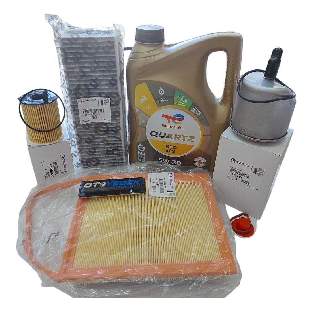 Peugeot 3008 1.6 Hdi (2011-2014) Filtre Seti Karbon Polenli (Orijinal) Ve 5W30 Motor Yağ