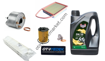 Peugeot Partner Teepe (2012-2017) 1.6 Euro 5 Filtre Bakım Seti 5W30 Motor Yağı (İthal)