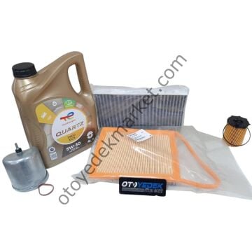 Peugeot 308 1,6 Hdı (2011-2014) Karbon Polenli Filtre Bakım Seti (İthal) Ve 5w30 Motor Yağ