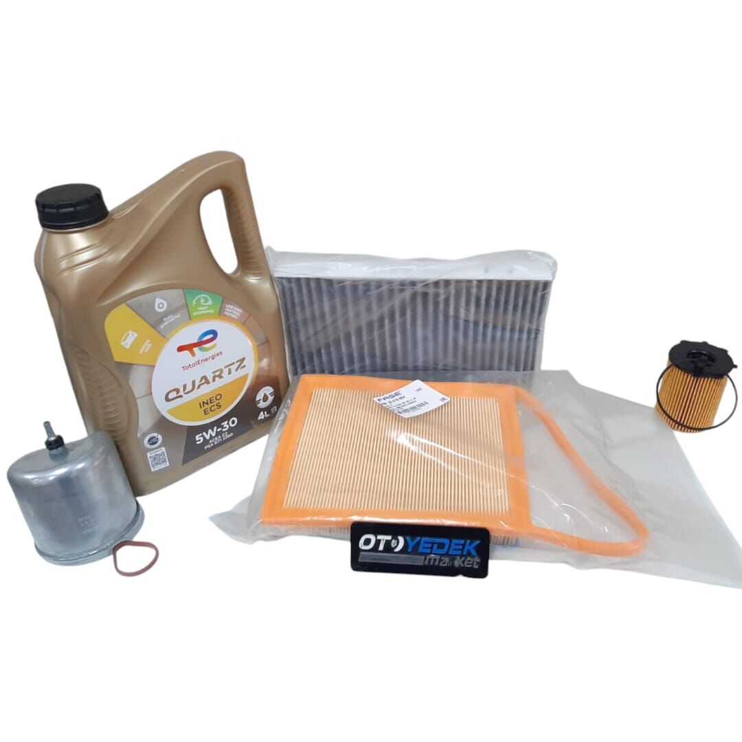 Peugeot 308 1,6 Hdı (2011-2014) Karbon Polenli Filtre Bakım Seti (İthal) Ve 5w30 Motor Yağ