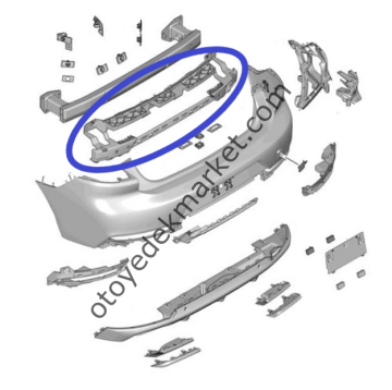 Peugeot 508 (2019-2023) Arka Tampon İç İskelet Bağlantı Plastiği (Orijinal)