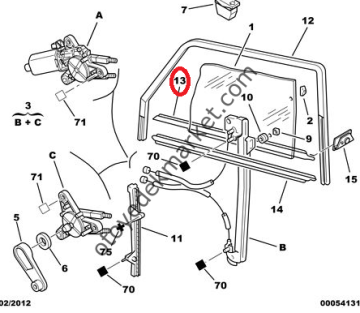 PEUGEOT 106 ÖN CAM KENAR ÇIKTASI SOL