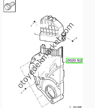 PEUGEOT 106 1,4 TRİGER ALT KAPAĞI (ORİJİNAL)