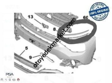 Citroen C4 (2021-2024) Tampon Çıtası Sol Taraf (Krom Grisi) (İthal)
