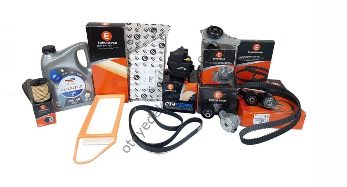 Peugeot 206 (2003-2011) 1.4 Hdi Ağır Bakım Seti (Orijinal) Ve 10w40 Motor Yağ