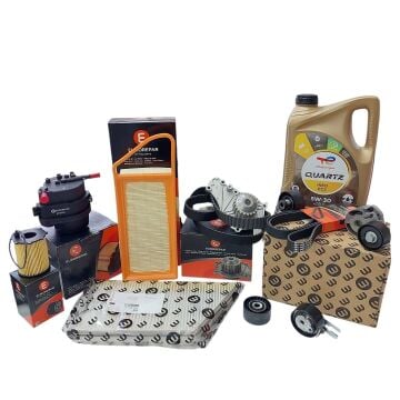 Peugeot 206 (2003-2012) 1.4 Hdi Ağır Bakım Seti (Orijinal) Ve 10w40 Motor Yağ