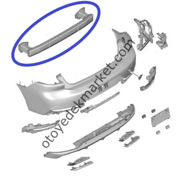 Peugeot 508 (2019-2025) Arka Tampon Demiri (Orijinal)