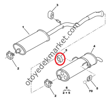 PEUGEOT 106 ARKA EGZOS LASTİĞİ (ORJİNAL)