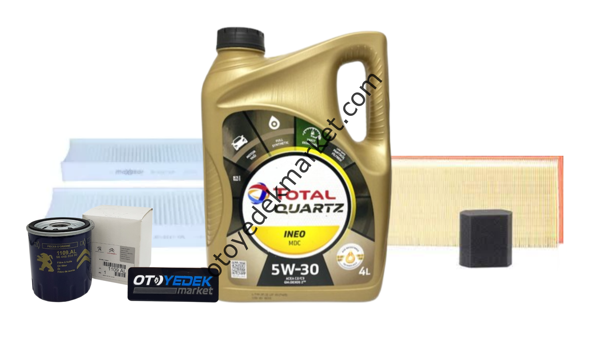 Peugeot 2008 (2020-2024) 1.2 Benzinli Filtre Seti + 5w30 Motor Yağı (Orijinal)