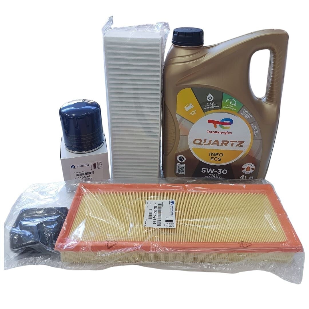 Peugeot 2008 (2020-2024) 1.2 Benzinli Filtre Seti Ve 5w30 Motor Yağı (Orijinal)