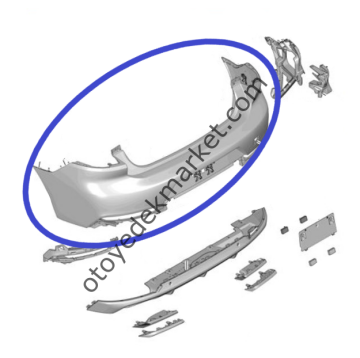 Peugeot 508 (2019-2023) Arka Tampon (Orijinal)