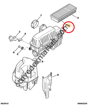 CİTROEN C4 1,4 16V HAVA FİLTRE KUTUSU KOMPLE