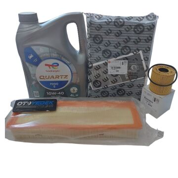 Citroen C4 (2002-2015) 1.6 -1.4 Benzinli Filtre Seti (Orijinal) Ve 10w40 Motor Yağ