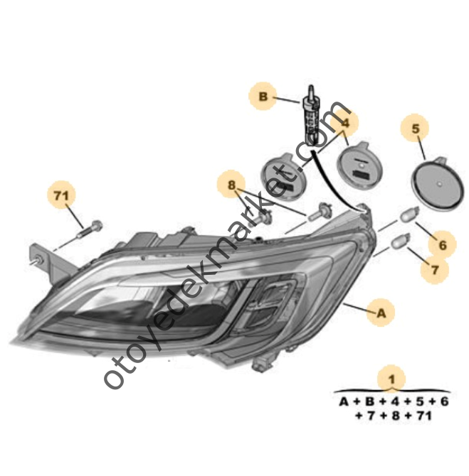 Peugeot Boxer (2022-2024) Sağ Ön Far (Orijinal)