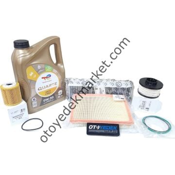 Citroen C5 Aircross  (2019-2024) 1.5 Blue Hdi Filtre Bakım Seri + 0W30 Yağ (ORJİNAL)