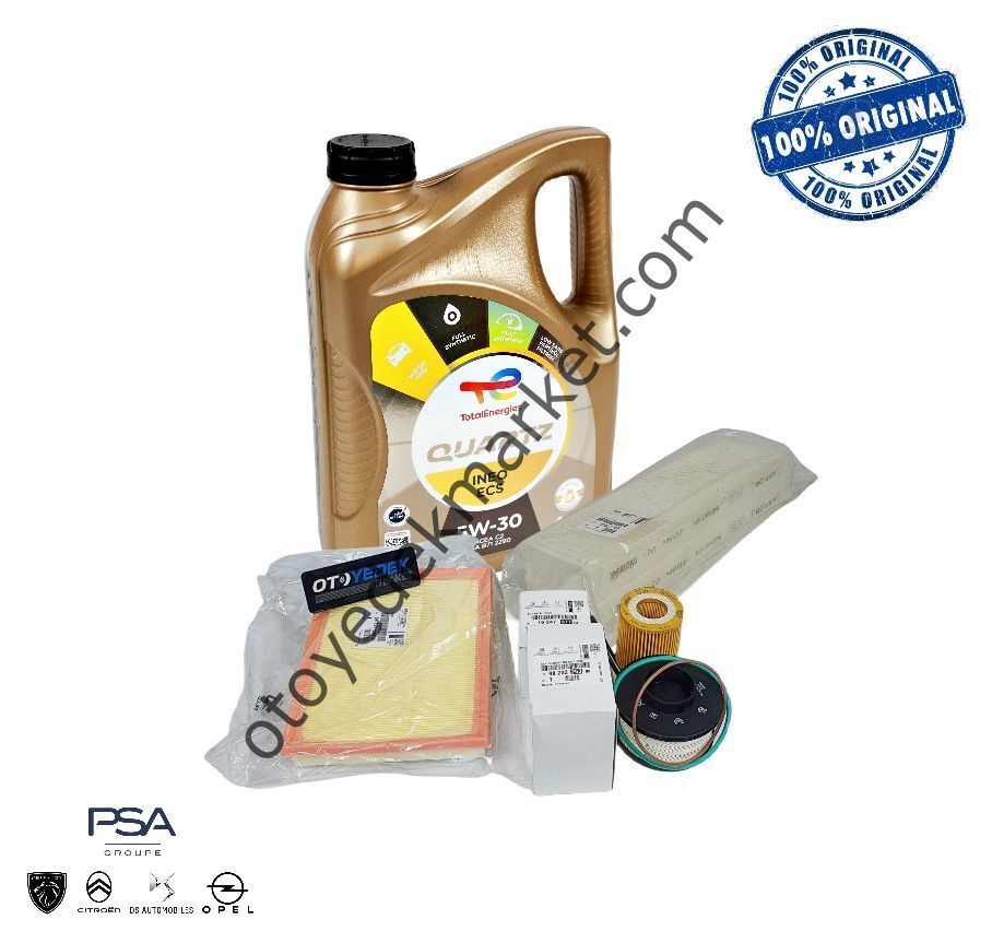 Citroen C4 Picasso  (2006-2015) 2.0 Dizel Filtre Bakım Seti + Total 5w30 (Orijinal)