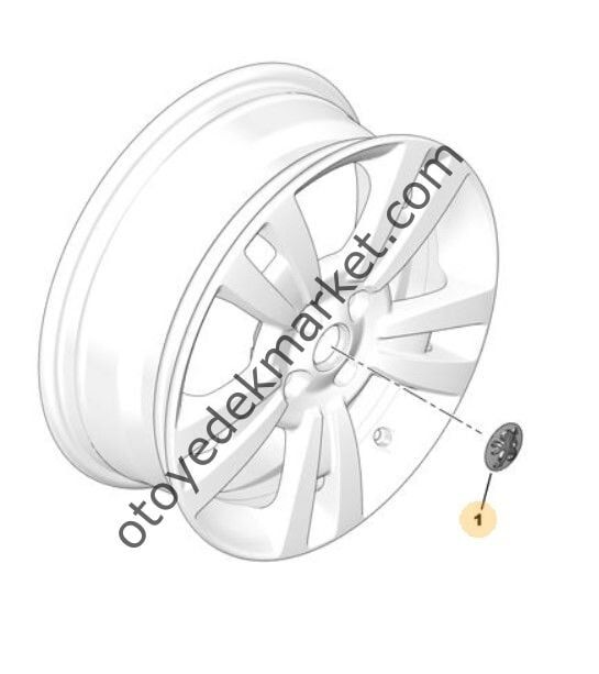 Peugeot Bipper Çelik Jant Göbeği (Orijinal)