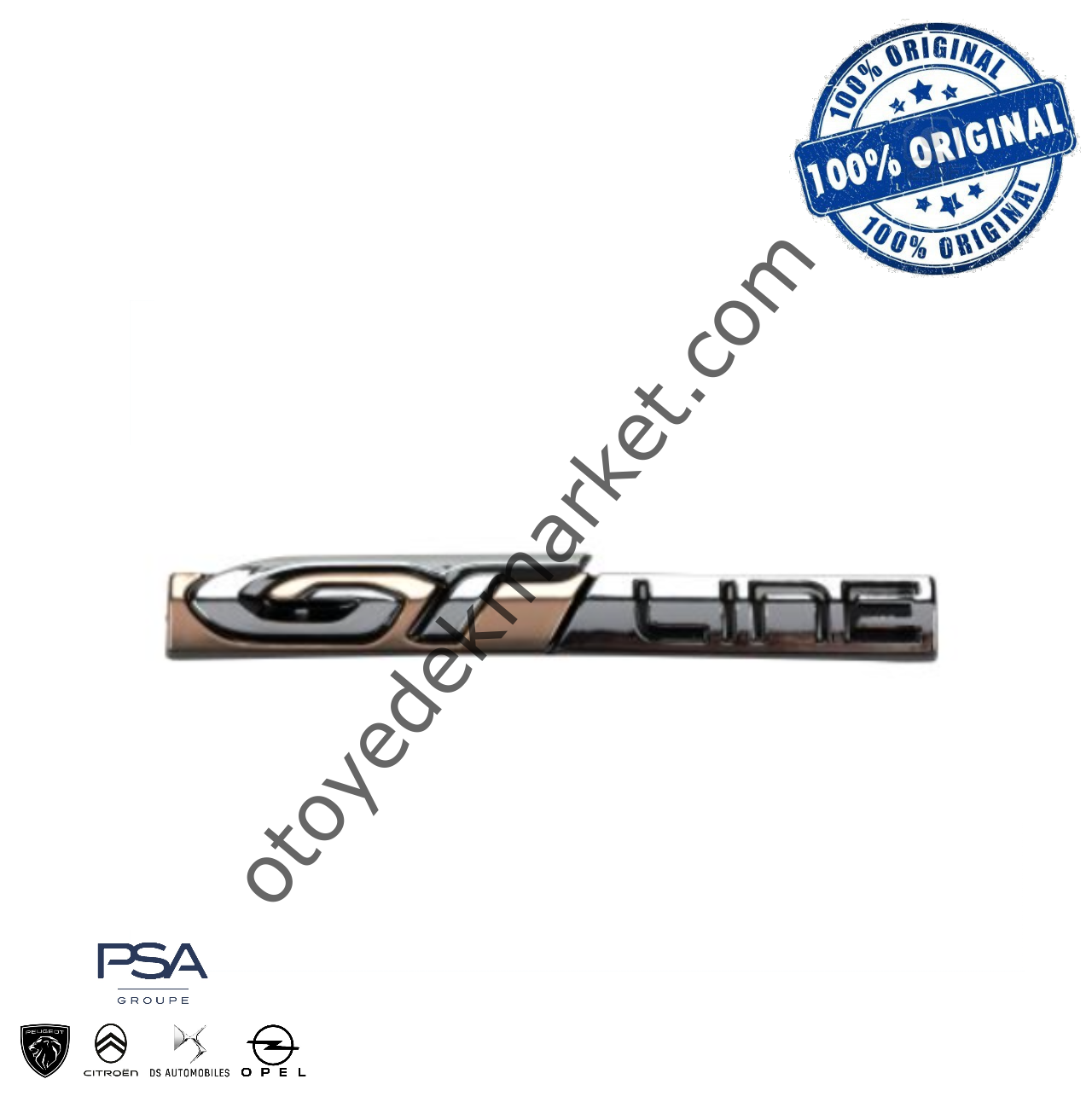 Peugeot 508 (2019-2023) Arka Çamurluk ''GT Line'' Yazısı, Siyah (Orijinal)