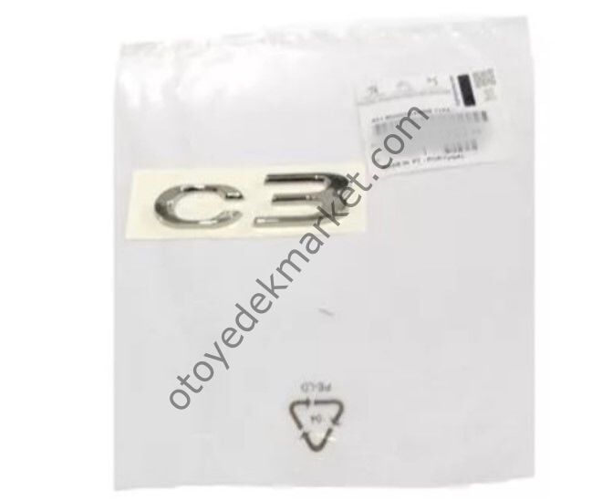 CİTROEN C3 (2010-2018) C3 YAZISI  (ORİJİNAL)